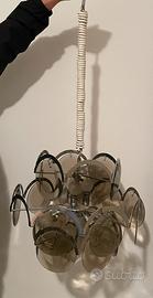 Lampadario Vistosi in vetro fumè