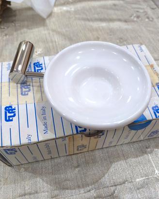 Arredo bagno portasapone ottone e ceramica
