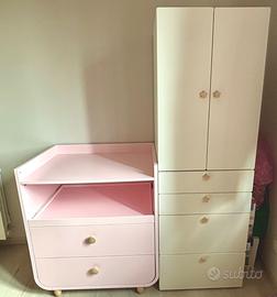 Fasciatoio e armadio bimba IKEA