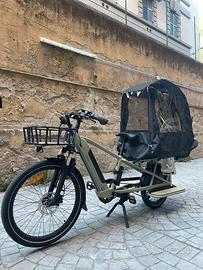 Bici Cargo ebike elettrica E-THREE 500 + accessori
