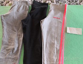 3 Pantaloni sportivi, leggins Tg 6A Adidas Nike