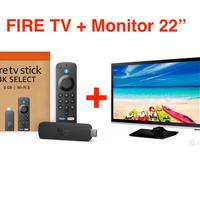 FIRE TV 4K + TV 22" Samsung