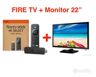FIRE TV 4K + TV 22" Samsung