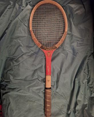 racchetta da tennis in legno vintage