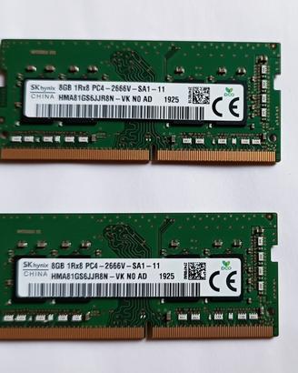 2 RAM SK Hynix 8gbt