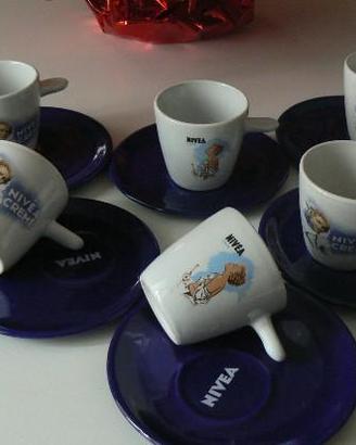 6 tazze caffè NIVEA CREMA gadged publicitario