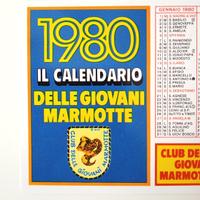 Calendarietto Giovani Marmotte Disney 1980