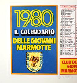 Calendarietto Giovani Marmotte Disney 1980