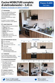 Cucina MOBILTURI completa di elettrodomestici