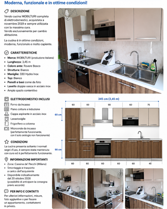 Cucina MOBILTURI completa di elettrodomestici