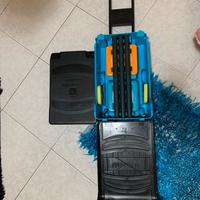 Trolley/step con bilanciere e pesi