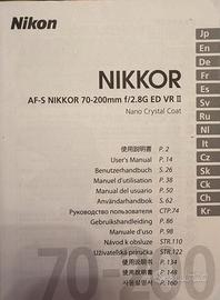 Nikon Nikkor 700-200 f/2.8