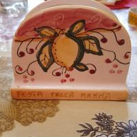 Porta tovaglioli dipinto a mano