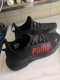 puma soft ride soft foam nere scritta rossa mis 46