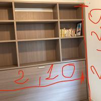 Libreria con letto a scomparsa