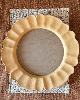 Vassoio in legno tondo smerlato da decorare