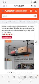 mensola  ripiano appendi bici da garage o magazzin