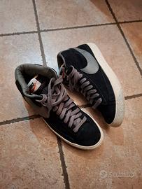 scarpe da ginnastica Nike camoscio nero alte 42