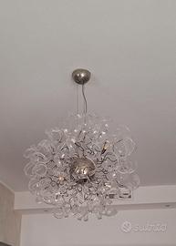 Lampadario Metal Lux vetro