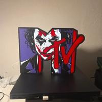 Lampada LED MTV Joker stampata in 3D