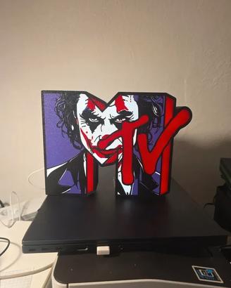 Lampada LED MTV Joker stampata in 3D