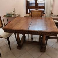 Tavolo da pranzo Anni '30 allungabile