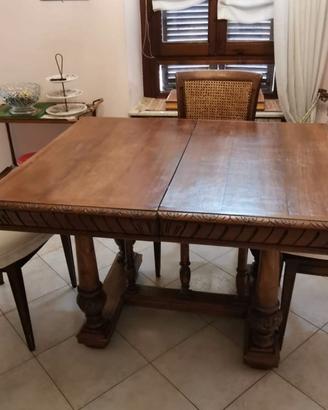 Tavolo da pranzo Anni '30 allungabile