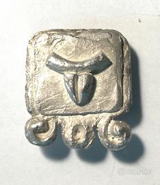 Glifo Maya oroscopo Tzolkin in argento VENTO