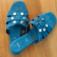 Ciabattine denim blu