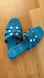 Ciabattine denim blu