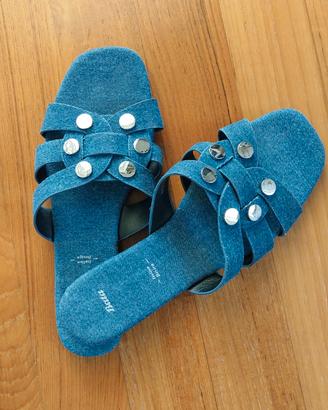 Ciabattine denim blu