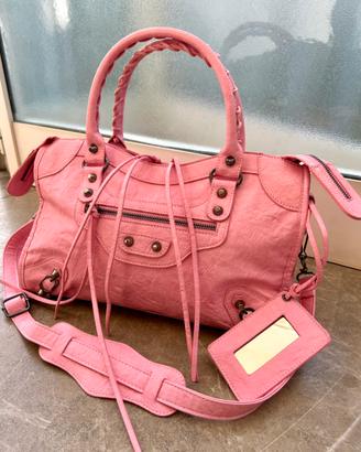 city bag style motorcycle 38x24 cm pink