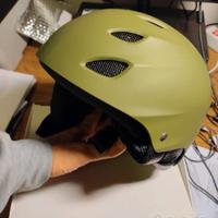 Casco snowboard verde militare - finitura opaca