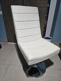 Poltrona ecopelle bianca