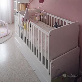 Lettino e comò per cameretta bambina