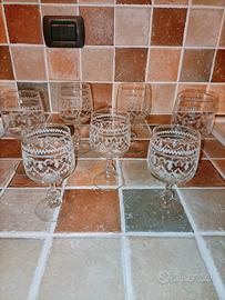 set di bicchieri decorati