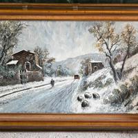 Grande quadro olio su tela firmato