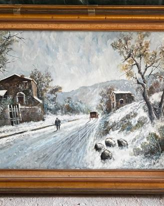 Grande quadro olio su tela firmato