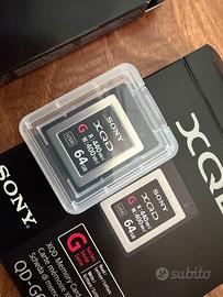 Schede di memoria XQD da 64 Gb - serie G Sony