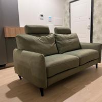 Divano 3 posti verde oliva - come nuovo