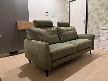 Divano 3 posti verde oliva - come nuovo
