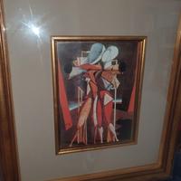 quadro omaggio a De Chirico " Manichini Metafisici