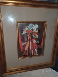 quadro omaggio a De Chirico " Manichini Metafisici