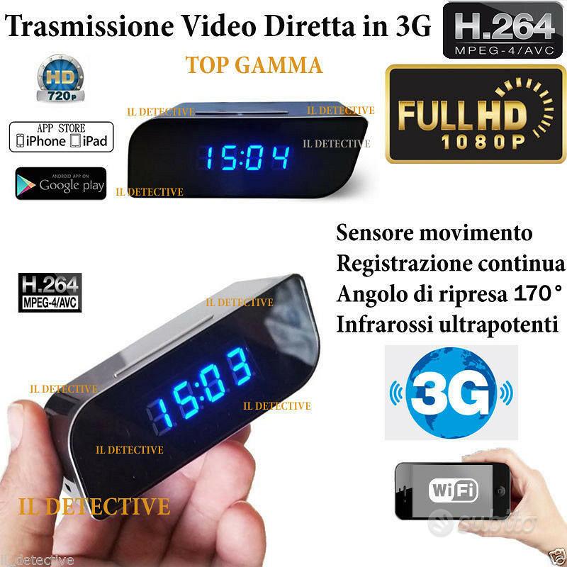 Sveglia Con Telecamera Spia WiFi - Video/Audio 1080P, Visione Notturna, Motion Detection - Foto 6
