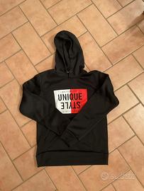 Felpa nera felpata - ragazza.