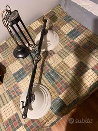 Lampadario rustico  + lampada a muro