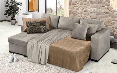 DIVANO LETTO CON PENISOLA NABUK