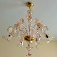 lampadario classico in vetro soffiato veneziano