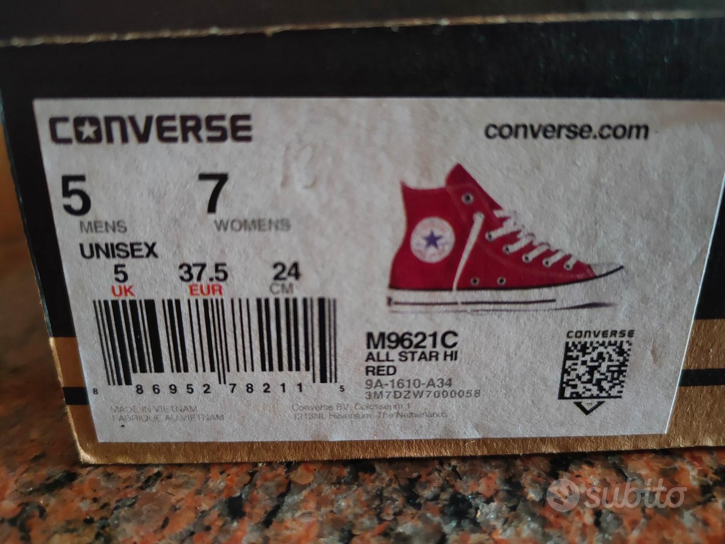 Converse rosse clearance 37.5