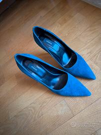 Scarpe pinko blu tacco a spillo décolleté